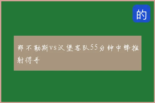 那不勒斯vs汉堡客队55分钟中锋推射得手