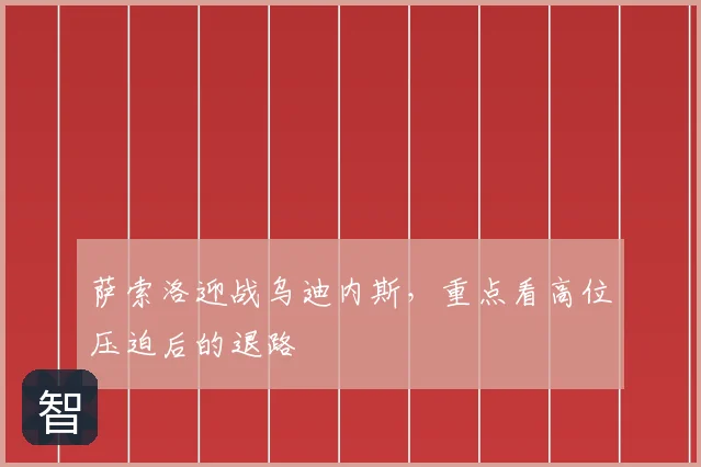萨索洛迎战乌迪内斯，重点看高位压迫后的退路